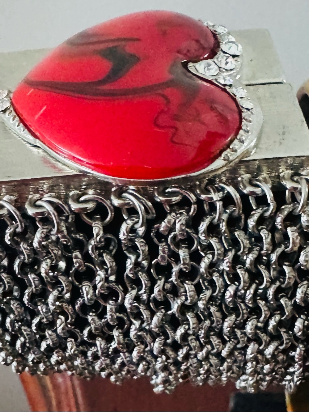 Red Heart Statement Chain Bracelet - Women Jewelry Bracelets